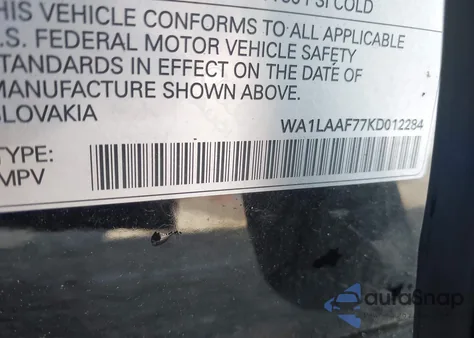 2019 Audi Q7 Premium Plus/Se Premium Plus from USA, damaged, VIN WA1LAAF77KD012284